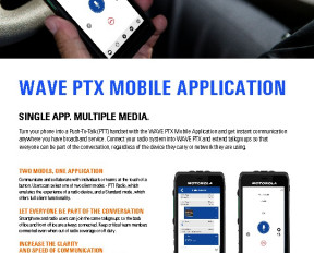 Motorola Wave PTX Mobile App datasheet preview 1